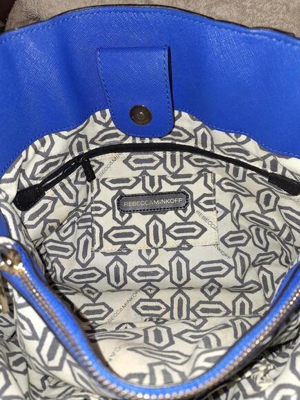 Rebecca Minkoff Blue Leather Amorous Satchel Crossbody Bag - Picture 9 of 12